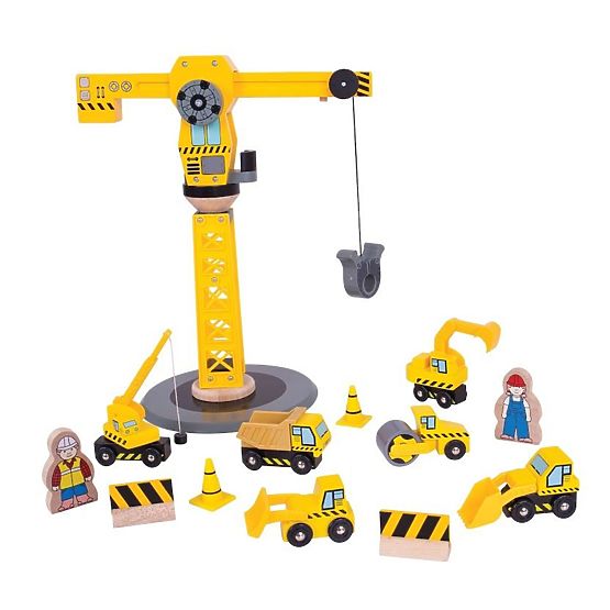 Großer Baukasten mit Kran