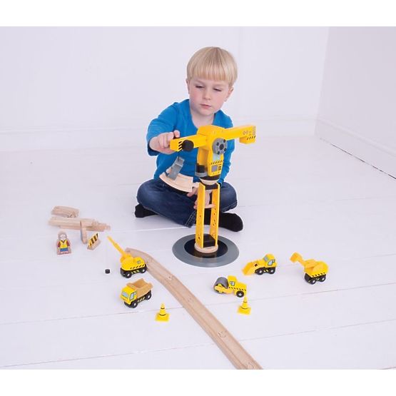 Großer Baukasten mit Kran