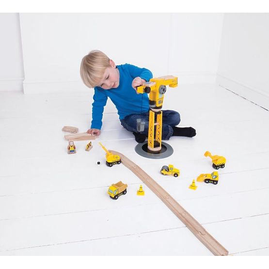 Großer Baukasten mit Kran