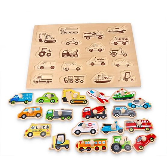 Großes Holzpuzzle Transport
