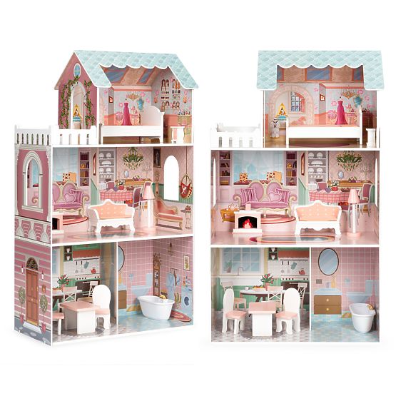 Großes Puppenhaus mit Möbelset ECOTOYS