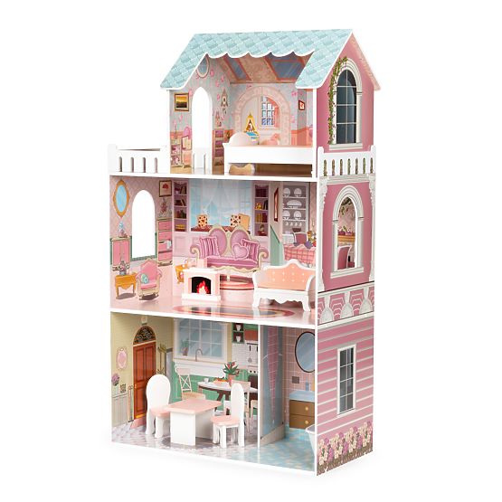 Großes Puppenhaus mit Möbelset ECOTOYS