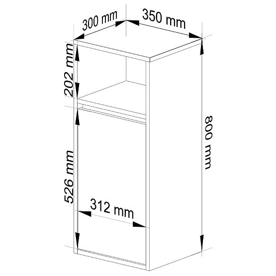 HÄNGENDER BADEZIMMERSCHRANK VAMI W35 1D 1W EICHE ARTISAN / KASCHMIR