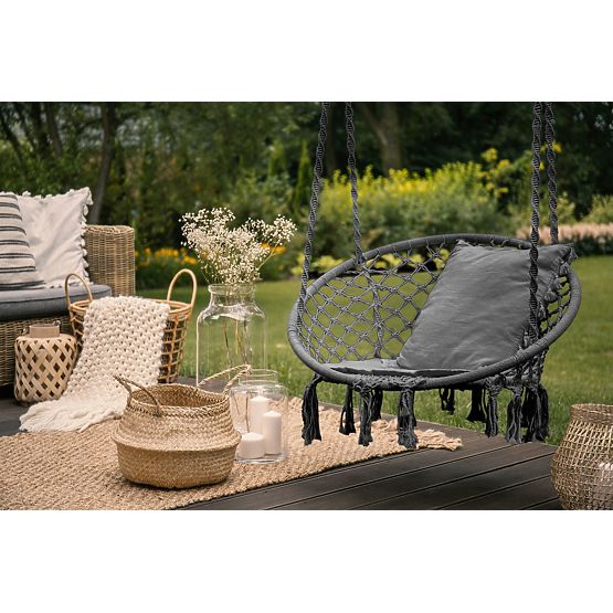 Hängender Schaukelstuhl – grau