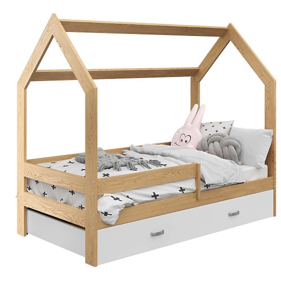 Hausbett Paula mit Rausfallschutz 160 x 80 cm - Kiefer