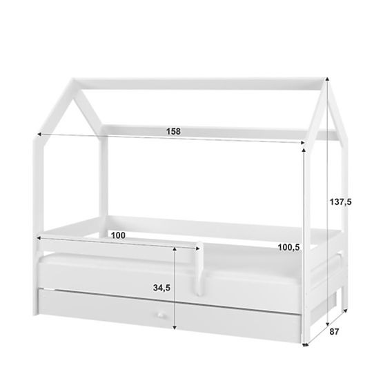 Hausbett Sofie 160x80 cm - rosa