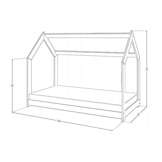 Hausbett Stela 160 x 80 cm - natur