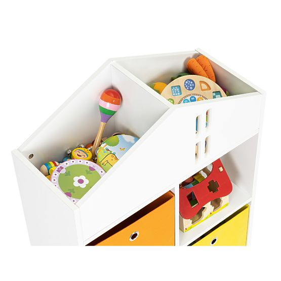 Hausbibliothek mit Aufbewahrungsboxen