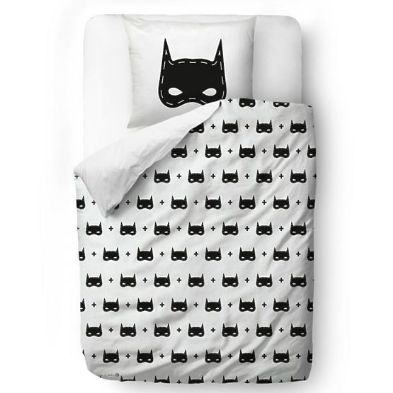 Herr. Little Fox Batman Mask Bettwäsche - Decke: 135 x 200 cm Kissen: 60 x 50 cm