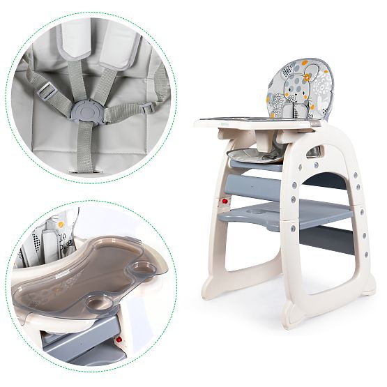 Hochstühle Babystuhl Mouse 2v1 - grey