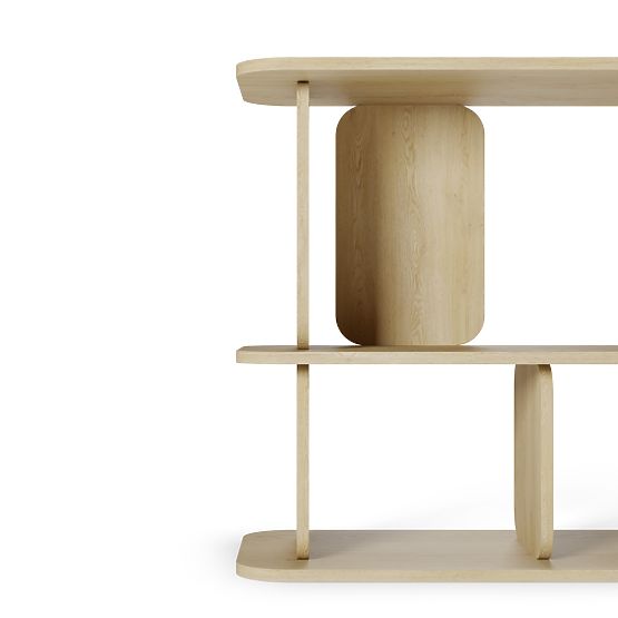 Hoher Regal Tulumo, abgerundet, Eiche Cremona Torro