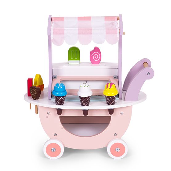 Holz-Eiswagen für Kinderladen mit 12 Elementen ECOTOYS