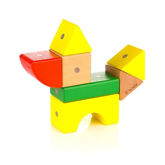 Holz-Magnetische Bausteine WABI, 20 Elemente