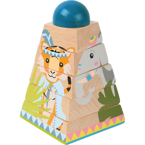 Holz- pyramide für Kinder Jungle