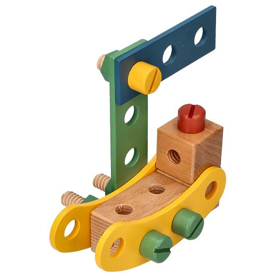 Holzbaukasten mit 40 Elementen