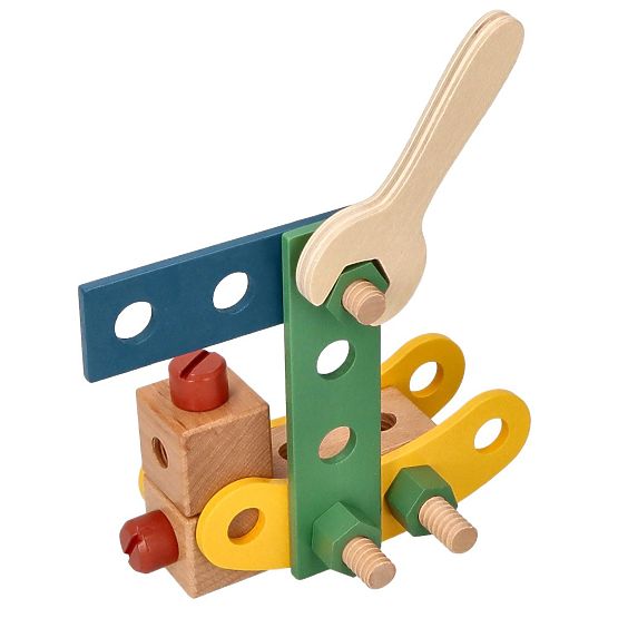 Holzbaukasten mit 40 Elementen