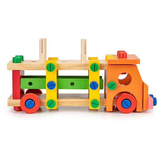Holzbaukasten mit Werkzeug