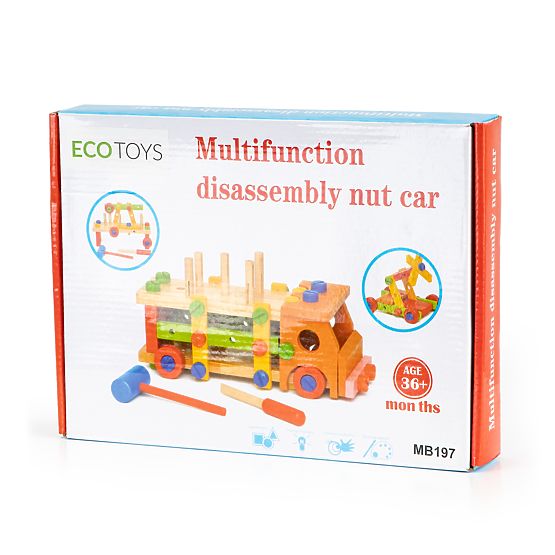 Holzbaukasten mit Werkzeug