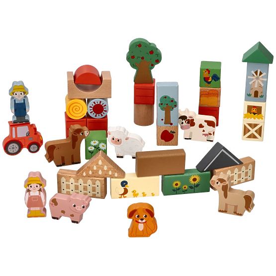 Holzbausteine - Abenteuer auf dem Bauernhof