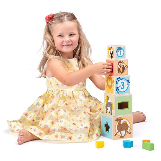 Holzbecher - Turm mit Sortierer