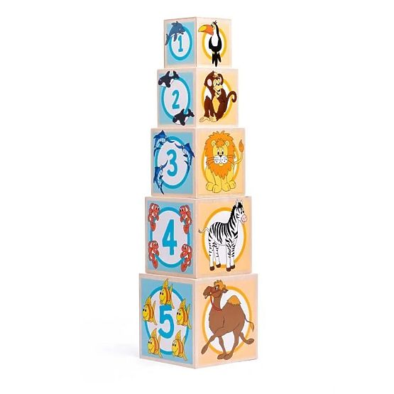 Holzbecher - Turm mit Sortierer