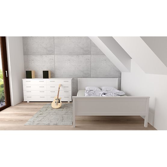 Holzbett Ikar 200 x 90 cm - weiß