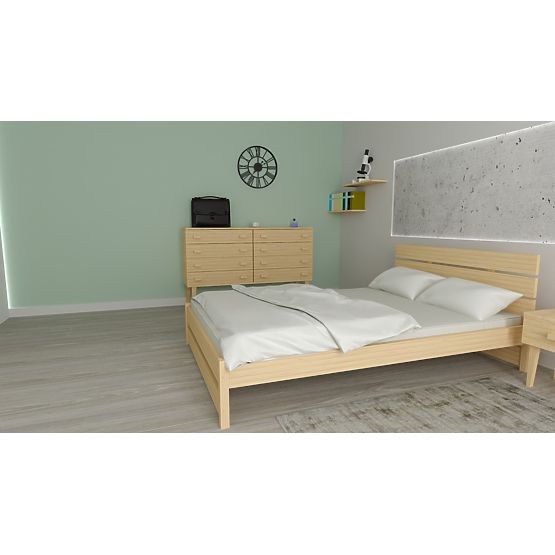 Holzbett Max 200 x 120 cm - Kiefer