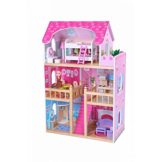 hölzern haus für Puppen Pink residenz