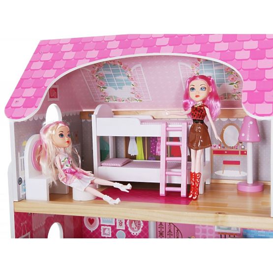 hölzern haus für Puppen Pink residenz