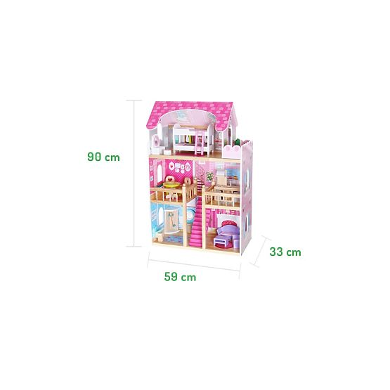 hölzern haus für Puppen Pink residenz