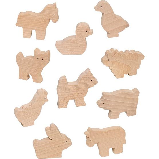 Holzfiguren vom Bauernhof