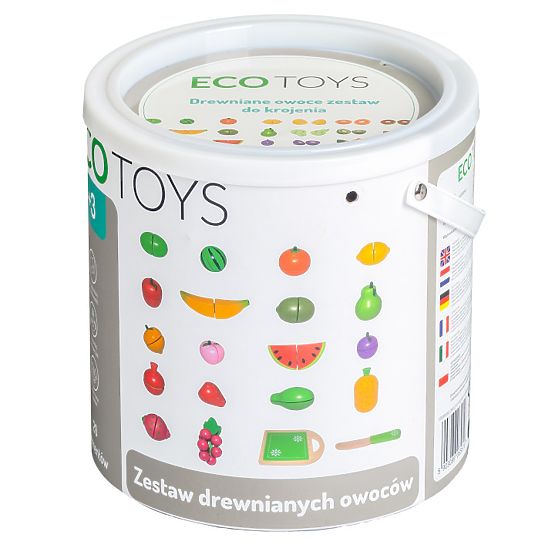 Holzfrüchte zum Schneiden 20 Stück ECOTOYS