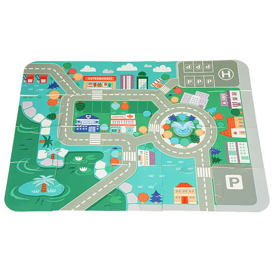 Holzlernblöcke Stadtmatte 121 Stück ECOTOYS
