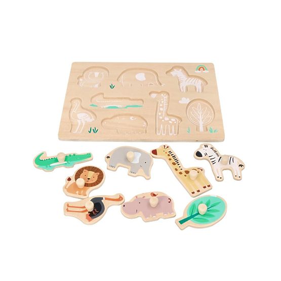Holzpuzzle mit Griffen Safari
