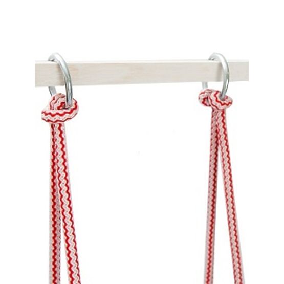 Holzschaukel mit Kissen - natur