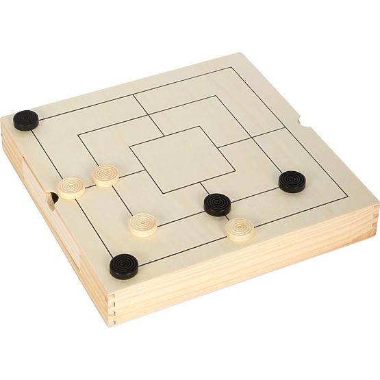 Holzspieleset 3 in 1 - Schach, Dame, Mühle