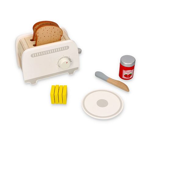 Holzspielzeug grauer Toaster für Kinder