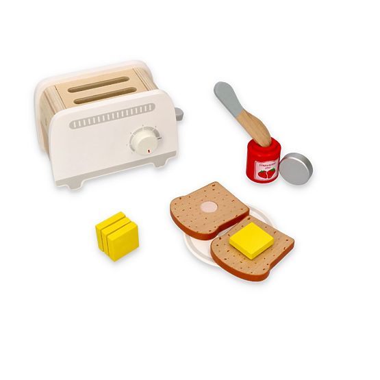 Holzspielzeug grauer Toaster für Kinder