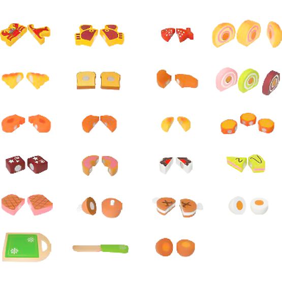 Holzspielzeug zum Schneiden 23 Teile ECOTOYS