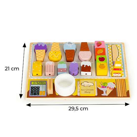 Holztafel Eisdiele Set für Kinder ECOTOYS