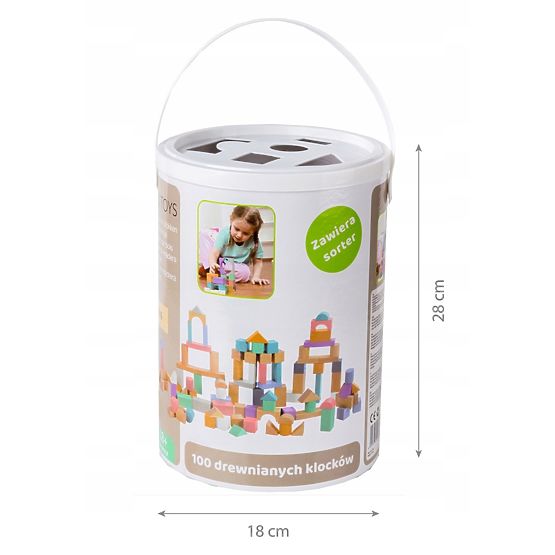 Holzwürfel in einer Schachtel - 100 Stk