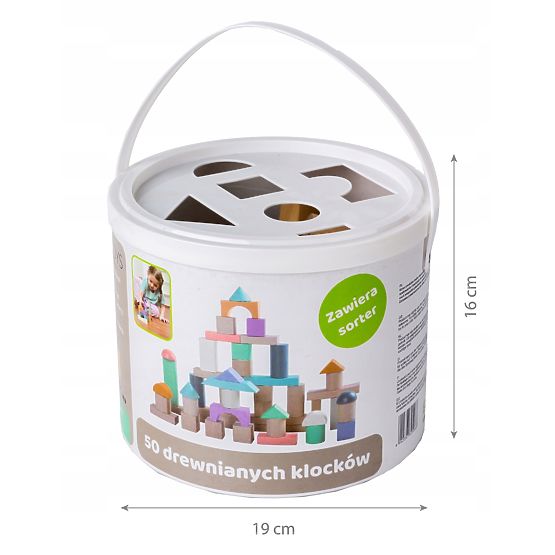 Holzwürfel in einer Schachtel - 50 Stk