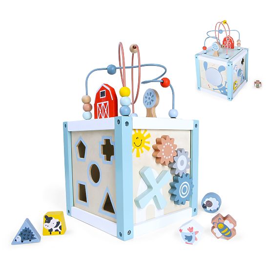 Holzwürfel Lernspielzeug Sortierer + Blöcke ECOTOYS