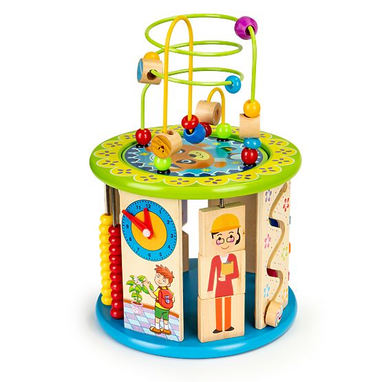 Holzwürfel mit Spielen und Angelspiel ECOTOYS