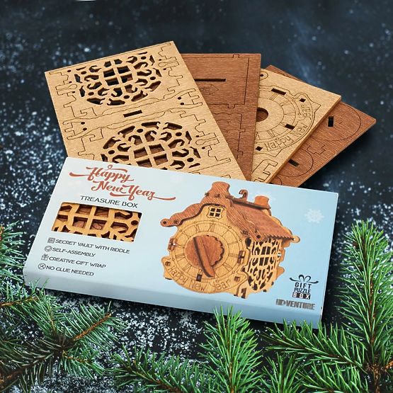 iDventure 3D Holzpuzzle Rätsel Frohes Neues Jahr