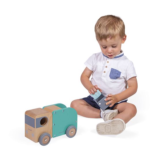 Janod Bolid Müllwagen aus Holz
