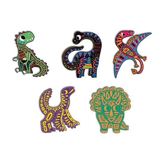 Janod Kratzbilder Dinosaurier Atelier Set Mini 5+