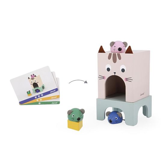 Janod Lernorientiertes Orientierungsspiel für Kinder Katz und Maus Didaktik
