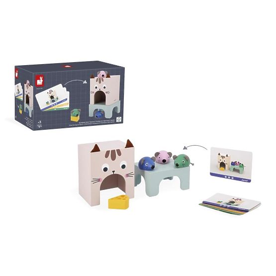 Janod Lernorientiertes Orientierungsspiel für Kinder Katz und Maus Didaktik