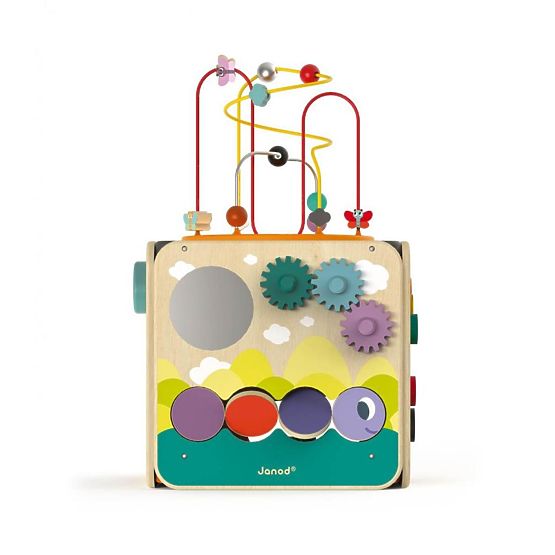 Janod Multifunktionaler Aktivwürfel mit Motorlabyrinth – groß